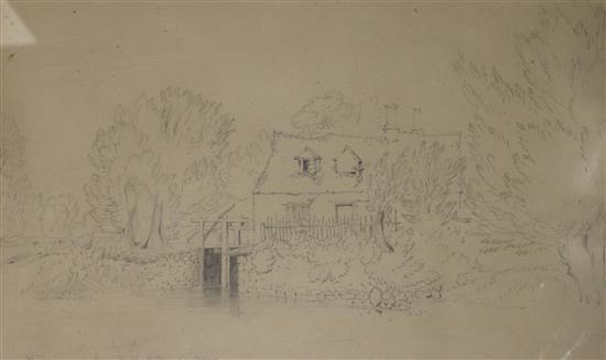 William Turner of Oxford (1789-1862) Gudneys Mill, near Oxford 23 x 36cm